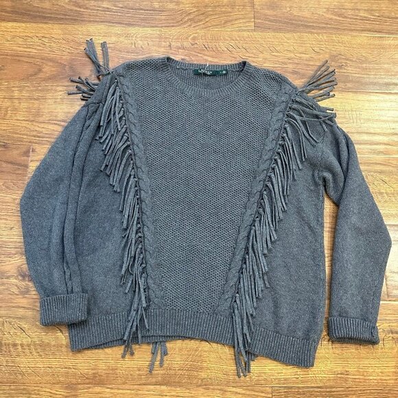 Lauren Ralph Lauren fringe sweater - Picture 1 of 5
